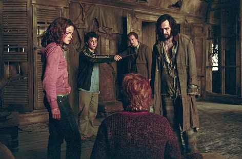 Harry Potter, Harry Potter y el prisionero de Azkaban, Hermione Granger, Remus Lupin, Ron Weasley, Sirius Black, Fondo de pantalla HD HD wallpaper