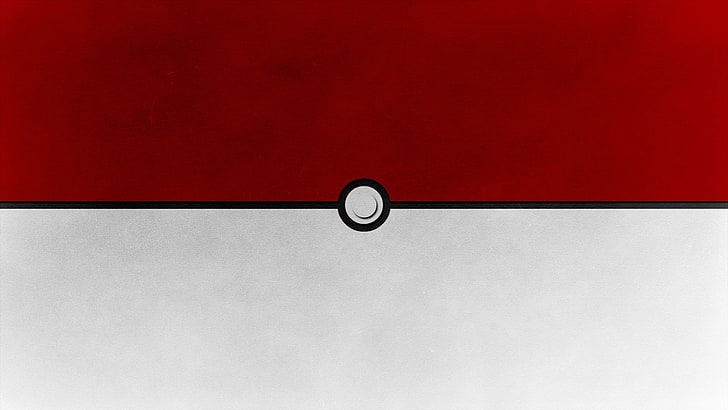 Pokemon ball wallpaper, minimalism, logo, HD wallpaper