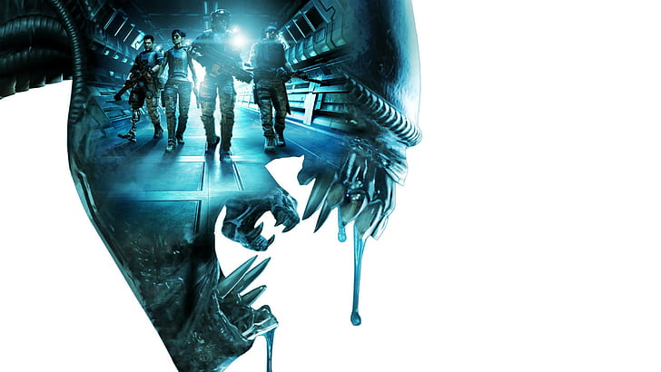 2013 Aliens Colonial Marines Game, извънземен филм, игра, 2013, извънземни, колониални, морски пехотинци, игри, HD тапет