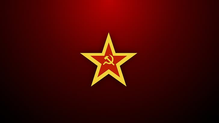 star, USSR, the hammer and sickle, HD wallpaper