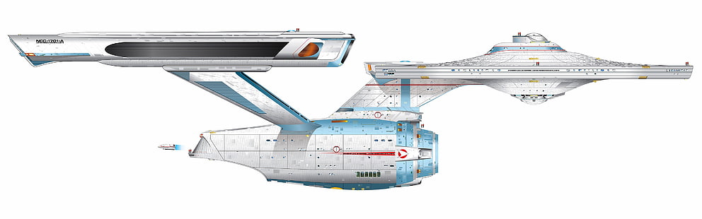 Multiple Display, Simple Background, Star Trek, USS Enterprise (spaceship), HD wallpaper HD wallpaper