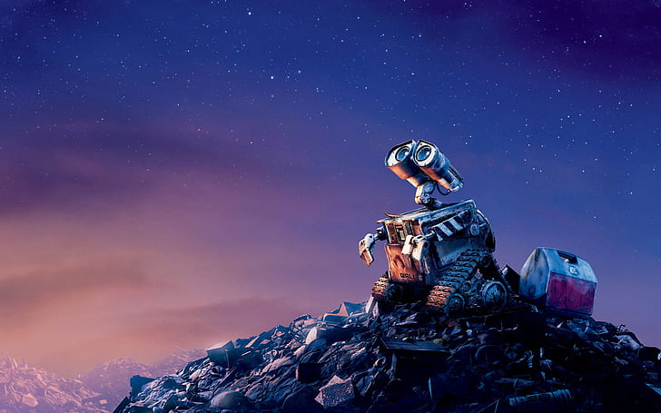 WALL-E на Земле HD, фильмы, земля, стена, э, пиксели, HD обои
