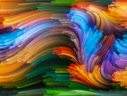 фон, боя, цветове, цветни, абстрактни, дъга, пръски, живопис, ярки, HD тапет HD wallpaper