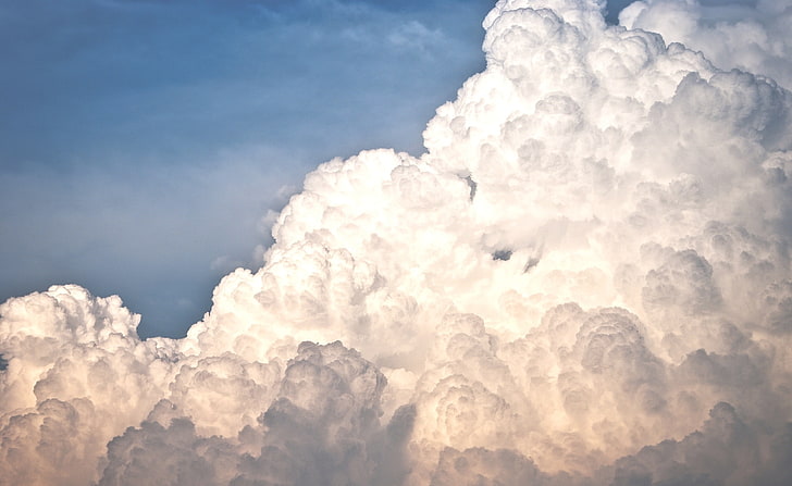 Fluffy Cloud, white cloud, Nature, Sun and Sky, Cloud, Fluffy, HD wallpaper