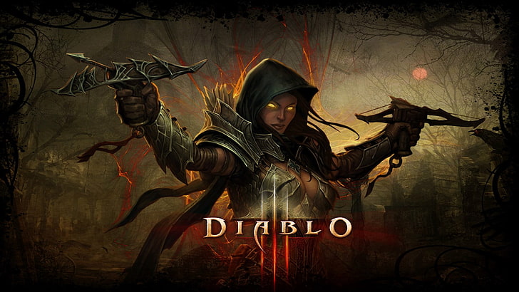 Diablo 3 duvar kağıdı, Blizzard Eğlence, Diablo III, tatar yayı, Demon Hunter, HD masaüstü duvar kağıdı