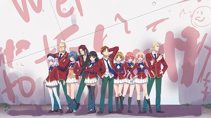 Anime, Classroom of the Elite, Kikyō Kushida, Suzune Horikita, HD tapet