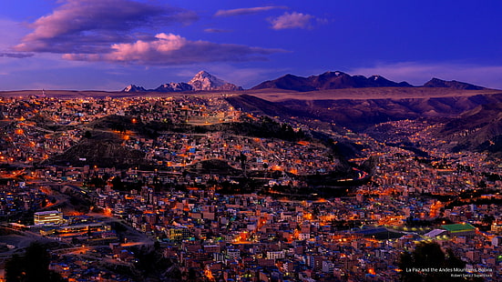 La Paz ve Andes Dağları, Bolivya, Güney Amerika, HD masaüstü duvar kağıdı HD wallpaper