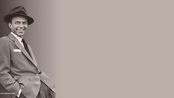 프랭크 시나트라, 남자, 미니멀리즘, 음악, 가수, 웃고, HD 배경 화면