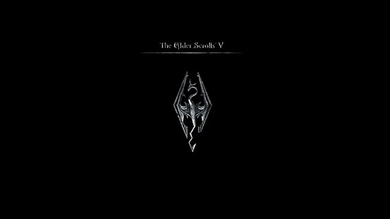 Logotipo de The Elder Scrolls V, The Elder Scrolls V: Skyrim, HD papel de parede HD wallpaper