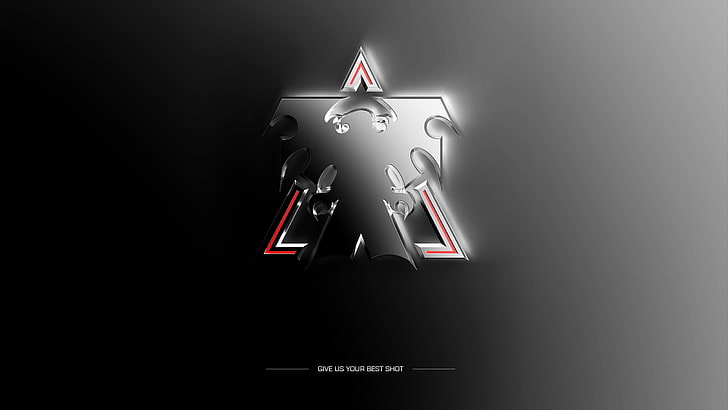 logo szaro-czarnego ptaka, Starcraft II, minimalizm, gry wideo, Tapety HD