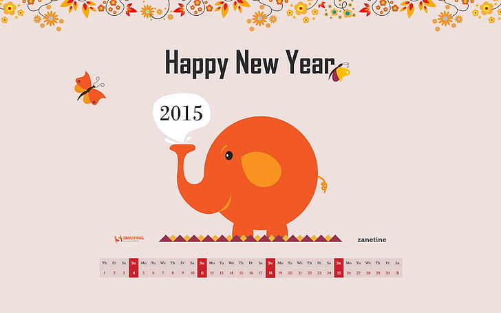 New Year 2015-January 2015 Calendar Wallpaper, 2015 calendar, HD wallpaper