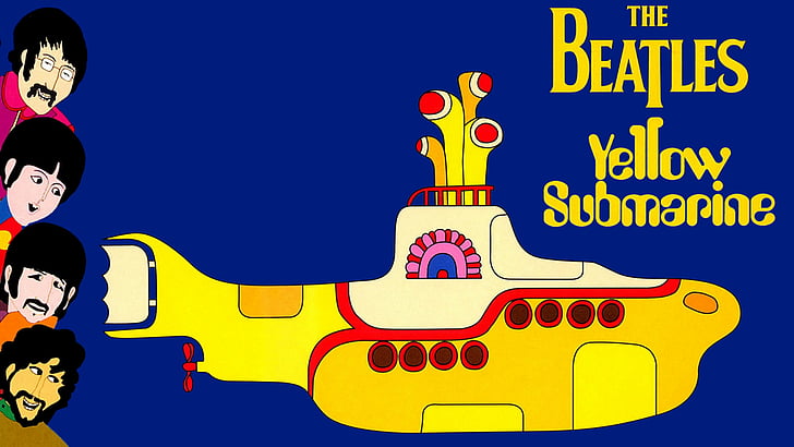 비틀즈, 잠수함, 노랑, HD 배경 화면