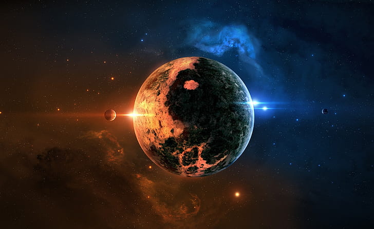 Yin Yang Planet, Weltraum, Planet, Yang, HD-Hintergrundbild