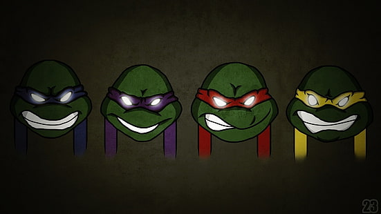 Wojownicze Żółwie Ninja, Leonardo, Donatello, Raphael, Michelangelo, Tapety HD HD wallpaper
