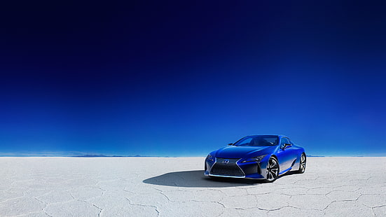 คูเป้สีน้ำเงิน, Lexus LC 500h, Structural Blue Edition, 2018, 4K, วอลล์เปเปอร์ HD HD wallpaper
