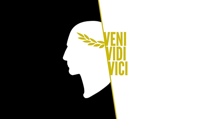 Vendi Vidi Vici-logotyp, veni vidi vici, julius caesar, art, HD tapet