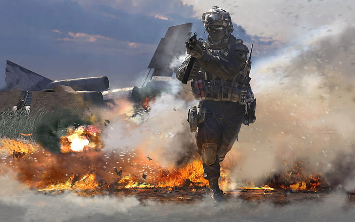 Battlefield 3D wallpaper, Call of Duty, Modern Warfare 2, special forces, HD wallpaper