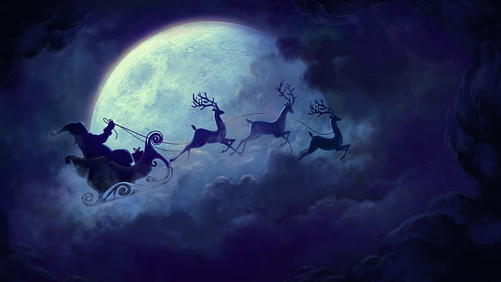 Weihnachtsmann ClipArt, Weihnachten, Weihnachtsmann, Rentier, HD-Hintergrundbild