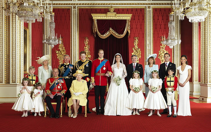 Foto di famiglia reale, famiglia di re e regina, matrimonio, kate, william, regno unito, Sfondo HD
