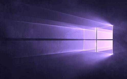 Windows 10, Microsoft Windows, ระบบปฏิบัติการ, โลโก้, สีม่วง, สีม่วง, วอลล์เปเปอร์ HD HD wallpaper