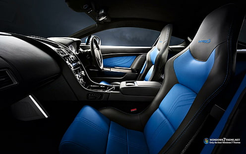 Interior De Um Bentley, jok mobil kulit biru dan hitam, bonito, bentley, interior, interessante, carro, mobil, Wallpaper HD HD wallpaper