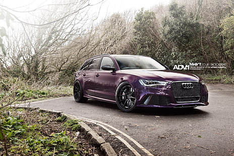 Audi, RS6, Audi RS4 Avant, purple, ADV.1, ADV.1 Wheels, Quattro, audi quattro, HD wallpaper HD wallpaper
