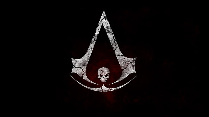 Assassin's Creed Templar-logotyp, skalle, flagga, symbol, mördare, Assassin's Creed IV: Black Flag, HD tapet