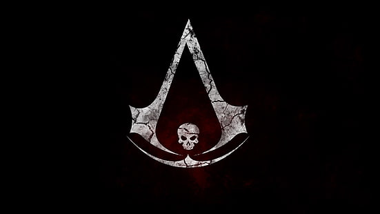 Assassin's Creed Templar logo, skull, flag, symbol, assassin, Assassin's Creed IV: Black Flag, HD wallpaper HD wallpaper