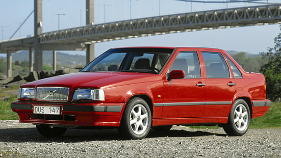 فولفو ، فولفو 850 ، سيارة حمراء ، سيدان، خلفية HD HD wallpaper