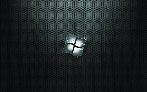 Windows, grau, schwarz, rund, leicht, HD-Hintergrundbild HD wallpaper