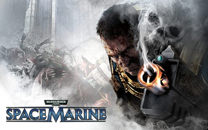 Warhammer Space Marine Game, космическа морска пехота, космос, игра, warhammer, морска, HD тапет