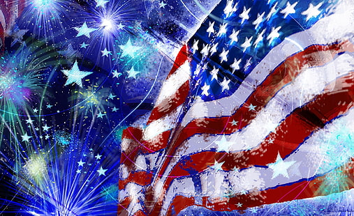 アメリカ合衆国独立記念日、アメリカの国旗の壁紙、祝日、独立記念日、アメリカ合衆国、アメリカ合衆国独立記念日、 HDデスクトップの壁紙 HD wallpaper