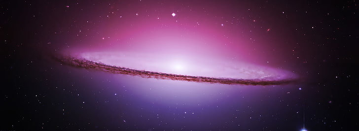 Galaxy Dual, celestial body illustration, Space, Galaxy, Dual, sombrero galaxy, HD wallpaper