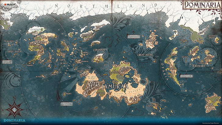 Game, Magic: The Gathering, Dominaria (Magic: The Gathering), Map, HD wallpaper