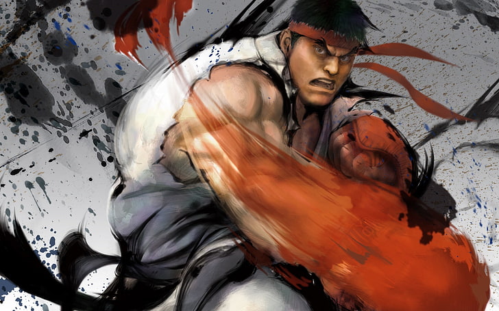 Ryu (Street Fighter), Street Fighter, artwork, video games, HD wallpaper