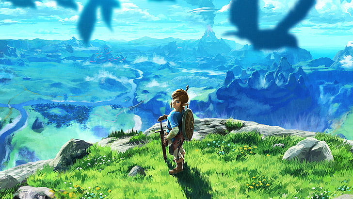 brown haired male game application screenshot, The Legend of Zelda: Breath of the Wild, Zelda, Link, The Legend of Zelda, HD wallpaper