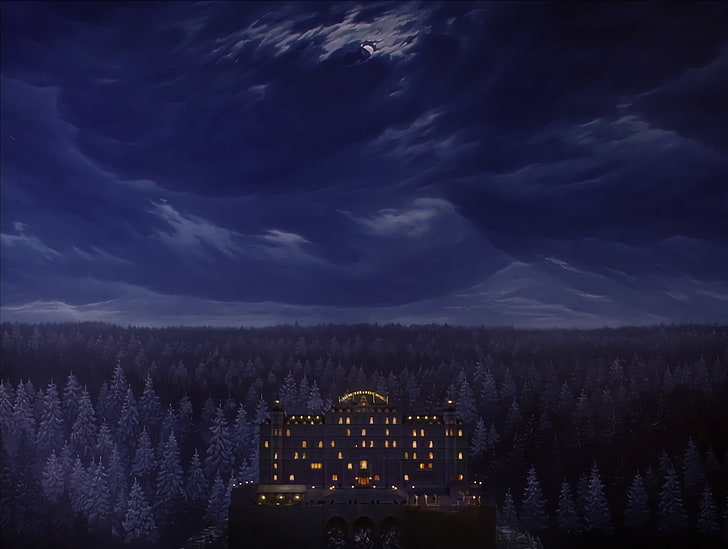 Movie, The Grand Budapest Hotel, Forest, Hotel, Night, HD wallpaper