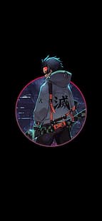 Kimetsu no Yaiba, anak laki-laki anime, gelap, vertikal, Wallpaper HD HD wallpaper