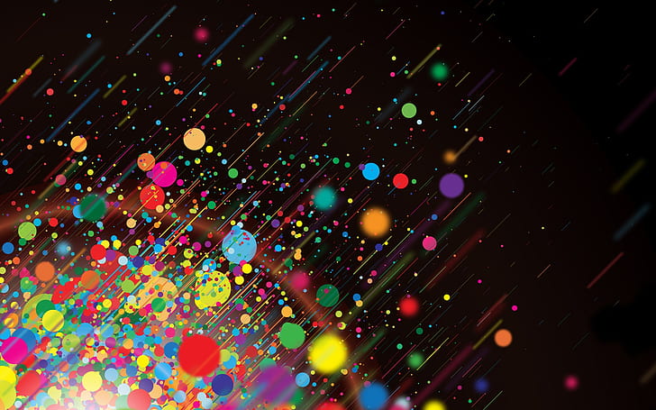 Colorful Dots, purple red and blue painting, art, desktop, colors, computer, HD wallpaper