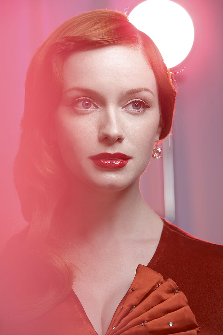 Christina Hendricks, women, redhead, actress, HD wallpaper