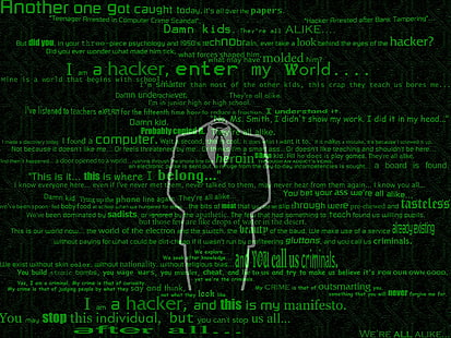 Анонимен технологичен хакер, компютри, HD тапет HD wallpaper