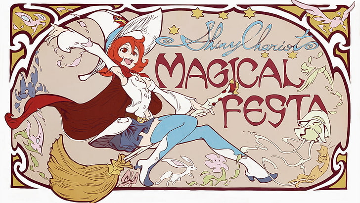 Cartaz mágico da Festa, Little Witch Academia, Carruagem Brilhante, HD papel de parede