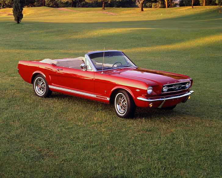 1966, convertible, ford, mustang, HD wallpaper