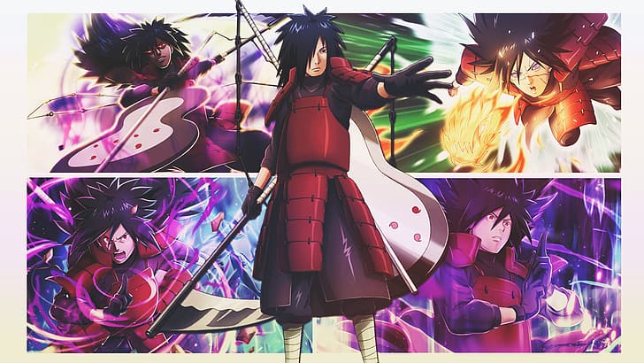 collage, Naruto (anime), Uchiha Madara, HD tapet