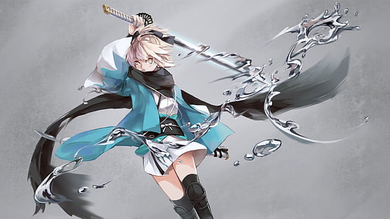 Fate Series, Fate / Grand Order, Okita Souji, Sakura Sabre, HD тапет HD wallpaper