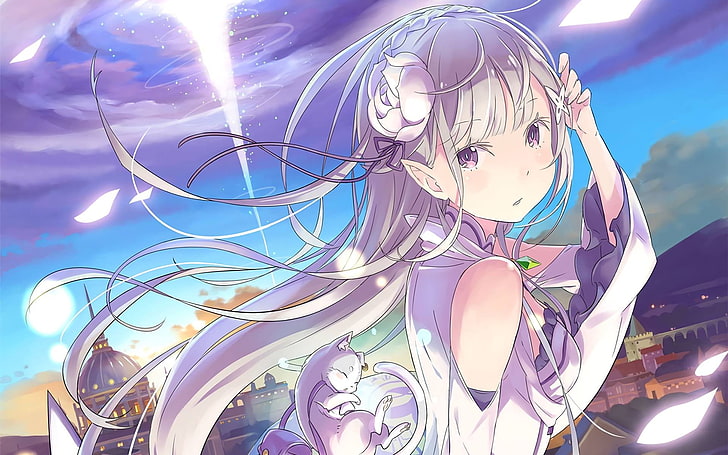 Fankunst, Anime, Re: Zero Kara Hajimeru Isekai Seikatsu, Emilia (Re: Zero), HD-Hintergrundbild
