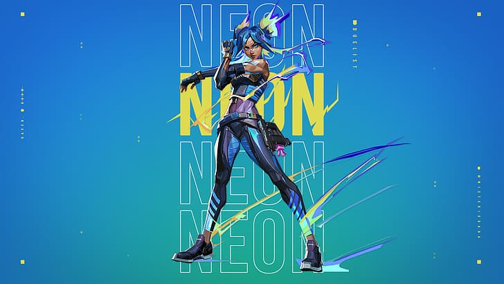 Neon (Valorant), neon, Valorant, misteriodana, Wallpaper HD