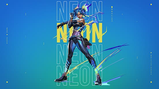  Neon (Valorant), neon, Valorant, misteriodana, HD wallpaper HD wallpaper