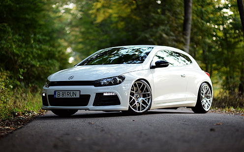Volkswagen Scirocco R, white honday coupe, Volkswagen, Scirocco, r, white, Download, HD wallpaper HD wallpaper