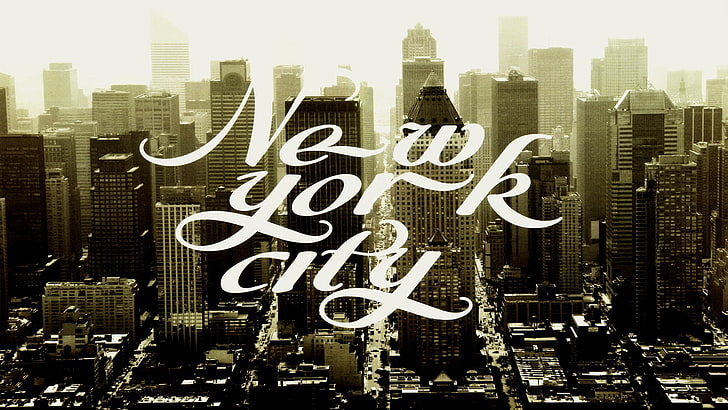 New York City, sign, retro, new york, HD wallpaper
